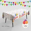 Mantel Desechable de Mesa Pe para Fiesta de Cumpleaños a Prueba de Aceite e Impermeable Decoración de Ambiente para Escena del Día del Niño Decoración de Arreglo de Dibujos Animados para Salida de Primavera