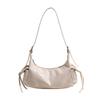 Bolso de Motocicleta con Lazo Estilo Coreano de Moda para Chicas Calientes para Mujer 2026 Verano Nueva Moda Bolso de Hombro Único Bolso Dumpling para Debajo del Brazo