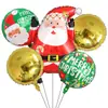 Novo Conjunto de Balões de Natal Tema de Natal Desenho Animado Papai Noel Floco de Neve Decoração de Festa Balão de Filme de Alumínio