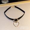 Super hada corazón de niña corto mariposa flor encaje cuello fresco suave dulce belleza collar simple todo-fósforo collar