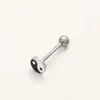 Piercing de Língua em Aço Inoxidável Garra de Gato Coração de Pêssego Piercing de Língua Simples e Fashionável Para Beber Nicho Sexy Piercing de Língua em Titânio