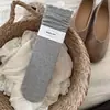 Calcetines de algodón puro de media pantorrilla otoño e invierno estilo coreano patrón oscuro ola ins moderno estilo japonés encaje con zapatos Birkenstock calcetines largos