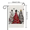 Bandeiras de Jardim de Natal Europeias e Americanas, Decorações de Festa de Ação de Graças com Abóbora e Boneco de Neve, Bandeiras de Linho Falso Feitas Sob Medida