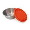 Recipiente para salsa de acero inoxidable 304 de 50 ml, sellado, con tapa, para ensalada, salsa de tomate y condimentos, con tapa de silicona.