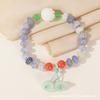 Nuevo Pulsera de Cristal con Cuentas de Ábaco Estilo Chino para Mujer, Pulsera de Loto de Jade Blanco, Joyería Fresca Cultural y Creativa, Popular para Venta en Puestos, Wholesale