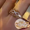 Anillo Calado Infinito Personalizado Transfronterizo, Anillo de Moda Exquisito Versátil Elegante de Lujo Ligero Más Vendido