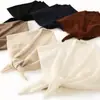 Bufanda de Punto de Cachemira Pura Nueva para Mujer, Bufanda Triangular para el Cuello, Protección para el Cuello, Cálida y Versátil, Color Sólido, Bufanda Pequeña para el Cuello de Otoño e Invierno