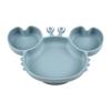 Plato de Cena para Niños Set de Vajilla para Alimentar Bol para Comida de Bebé Ventosa Silicona de Grado Alimenticio Vajilla Infantil