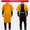 Ropa Protectora de Cuero de Vaca Resistente al Desgaste, Aislante al Calor, Anti-Quemaduras y de Alta Temperatura para Soldador, Delantal de Soldador con Vestimenta Inversa, Ropa de Trabajo para Soldadura por Arco de Argón