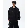 Nova Camisa Jacquard de Manga Longa Estilo Nacional Chinês Masculina Outono Senso de Design Fivela de Metal Camisa de Trabalho Casual Tamanho Grande Roupa Externa