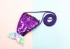 Lanyard de Sirena con Lentejuelas Billetera Pequeña para Monedas Bolso Cruzado para Niños Monedero de Lentejuelas Bicolor Cola de Pez para Mujer