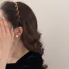 Diadema de Resina con Forma de Ola para Lavado Facial Estilo Coreano para Mujer, Pinza para el Cabello Antideslizante con Dientes para Presión Alta en la Corona