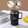 Acero Inoxidable 304 Simple Taza de Coche Gran Capacidad Taza de Café Portátil Taza con Separador de Té Taza de Oficina