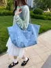 Bolsa de mano grande con estampado de estrellas estilo coreano, adecuada para el uso diario y casual, bolso de hombro versátil, moderno y elegante