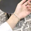 Pulsera para Mujer, Diseño Sencillo de Nicho, Gama Alta 2024 Nuevo Estilo Antiguo Pulsera de Anillo Liso de Plata Accesorios