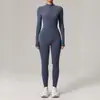 Mono de Yoga con Cremallera de Manga Larga para Mujer, Estilo Europeo y Americano para Otoño e Invierno, Mallas de Secado Rápido para Fitness de Alta Intensidad, Running