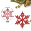 Adornos navideños, ropa, accesorios, polvo navideño, transparente, 6,5 cm, pequeños copos de nieve colgantes.