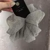 Scrunchie de Bolinhas Retro de Alta Qualidade Estilo Coreano Simples Elegante Prendedor de Coque Acessório de Cabelo Plissado de Rede