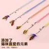 Vara de teaser retrátil com pena para gatos, brinquedo interativo para animais de estimação para gatos, acessórios para gatos com cabeça substituível, novo favorito para gatos