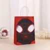 Nova Sacola de Papel do Homem-Aranha Vermelho da Marvel Sacola de Presente Bolsa de Mão Decoração de Festa Suprimentos Bolsa de Mão Sacola de Papel para Festa de Aniversário