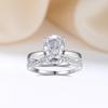 Anillo de fiesta 925 plata 2.5ct óvalo flash diamante de alto carbono europeo y americano anillo de nicho de alta lujo para mujer transfronterizo