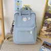 Mochila Ins Estilo Japonês para Alunas do Ensino Fundamental, Nova Mochila Casual Simples de Cor Sólida de Grande Capacidade, Bolsa Escolar para Estudante, Bolsa de Mão 1