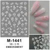 Novos Adesivos 5D Embossados para Nail Art Adesivos de Natal Boneco de Neve Floco de Neve Papai Noel Desenho Animado Estéreo Adesivos Adesivos para Unhas