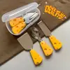 Cuchillo y Tenedor Cuchara para Queso Fruta Creativos Lindos Vajilla para Comida Occidental Cuchillo para Untar Mantequilla Tostada Mermelada y Tenedor Pequeño