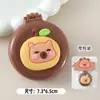 Peine de Cojín de Aire de Conejillo de Indias Lindo de Dibujos Animados Espejo Mini Integrado Peine de Belleza Plegable para Niña Peine de Masaje Plegable para Viaje