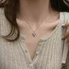 Acero de Titanio Horno Electrochapado en Oro Real Estilo Retro Hermoso Heterosexual Collar de Amor Lujo Ligero Elegante Simple Cadena para Clavícula Estilo Nuevo