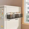 Estante lateral de almacenamiento para estante de refrigerador de cocina, soporte multifuncional de múltiples capas para condimentos y film transparente para uso doméstico montado en la pared