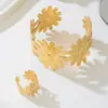 Pulsera de Apertura Fresca Natural de Alto Nivel de Nuevo Estilo Transfronteriza Flor Tamaño Ajustable Pulsera de Apertura para Mujer