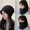 Bufanda cálida a prueba de frío, cubierta intercambiable para protección del cuello, sombrero de punto a prueba de viento, máscara de punto para mujer de talla grande, otoño e invierno, multifuncional