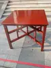 Mesa dos Oito Imortais em Madeira Maciça, Mesa Dobrável Tradicional para Casa de Campo, Estrutura de Encaixe Mortise and Tenon em Madeira Original Desmontável, Mesa Quadrada para Oferendas