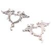 3 explosiones boutique diy aleación amor rosa dragón animal dije colgante joyería hecho a mano accesorios de collar