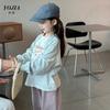 Suéter para niñas YOJIA, primavera y otoño 2024, nuevo jersey de dos piezas con dibujos animados para niñas, ropa infantil de manga larga para otoño