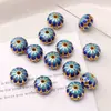 Contas Esféricas Lisas de Esmalte Cloisonné de 10mm Feitas à Mão para Pulseira de Miçangas DIY Chaveiro Material para Joias Acessórios Contas Soltas
