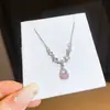 Collar de Perlas con Lazo de Flores y Corazón Estilo Europeo y Americano, Cadena Clavicular Elegante de Nicho, Collar de Lujo Ligero de Moda de Gama Alta para Mujer