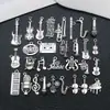 Símbolos de Instrumentos Musicales de Plata Antigua Colgante Retro Joyería de Aleación Colgante Accesorios para Pulsera Collar Llavero DIY