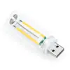 Luz de Noche Táctil Transparente Enchufe USB Regulable Fuente de Luz Ambiental para Dormitorio Mesita de Noche Fábrica Rx9001Tm