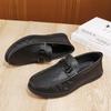 Zapatos de frijol para hombre de piel de vaca de primera capa primavera transpirables británicos negros casuales de cuero para pies conducción suela suave zapatos de hombre