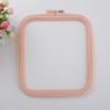 Accesorios para Máquina de Bordar Soporte de Flores de Ajuste Medio Bastidor de Bordado Redondo Camilla de Bordado Color Caramelo Plástico ABS Aro de Bordado Cuadrado