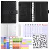 Carpeta A6 con empalme de patrón tejido transfronterizo, libro de mano, cuero PU, presupuesto de efectivo, hojas sueltas, libro de mano, personalización