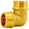 Codo de 90 Grados Ángulo Recto Doble Rosca Macho Resistente al Desgaste Recto Reductor Conector para Calentador de Agua Tubería de Gas Accesorios de Cobre 1/2 Pulgada 3/4 Pulgada