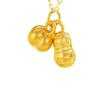 Concha de Agua Asiento Dorado Oro Oro Puro 999 Colgante de Cacahuete Caqui Bueno para Mujer Oro Duro 3D Colgante de Collar para Novia