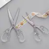 Tijeras Portátiles Transparentes Esmeriladas para Estudiantes y Niñas con Flequillo de Corazón Tijeras Especiales para el Hogar Tijeras Multifuncionales Hechas a Mano