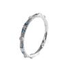 Joyería de Plata de Estilo Étnico Pulsera de Plata S925 para Mujer con Diseño de Bambú Azul Quemado y Brazalete de Jade Blanco Hetian