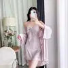 Conjunto de pijama camisola sexy de verano ligero para mujer, disponible en varios colores, pijama camisola cómodo
