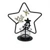 Portavelas de Hierro Estilo Nórdico Forma Creativa de Estrella de Cinco Puntas Portavelas de Aromaterapia Decoración de Escritorio para el Hogar Venta al por Mayor