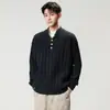 Novo suéter de gola alta da marca da moda outono e inverno, unissex, corte solto, versátil, tricô trançado